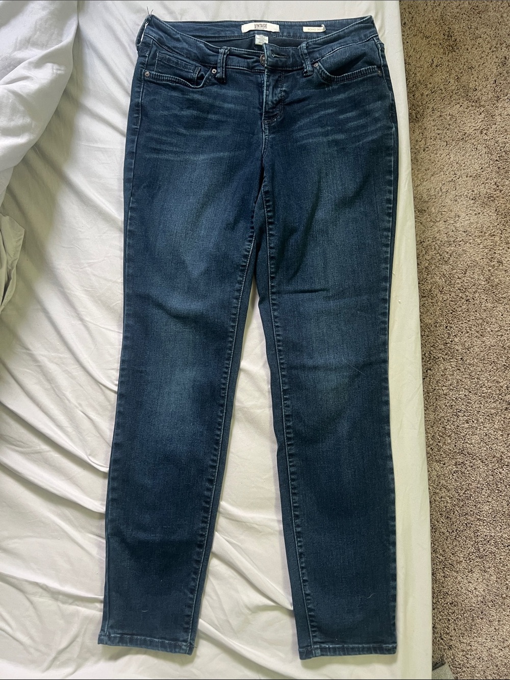 Dark Wash Women’s Skinny Jeans - Classic Denim